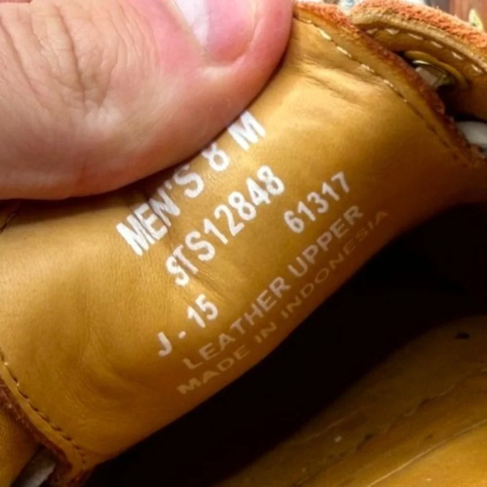 Sperry Gold Cup STS12848 Mens 8M Sneakers Rust Leather Moc Toe Casual Boat Shoes
